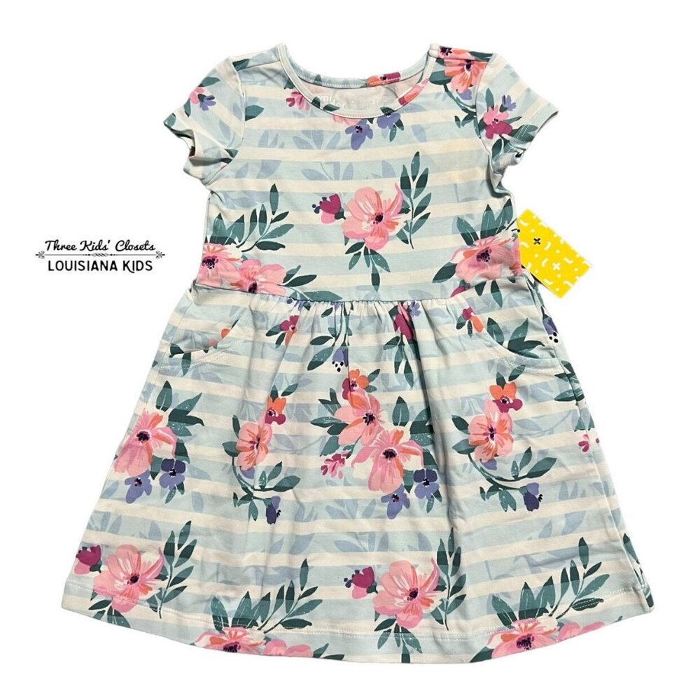 NEW Rumi + Ryder 3T Striped Floral Print Dress